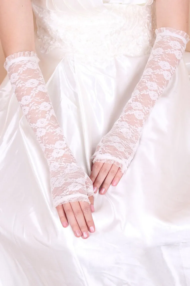 2024 Lace Elbow Length Bridal Gloves #ST0072