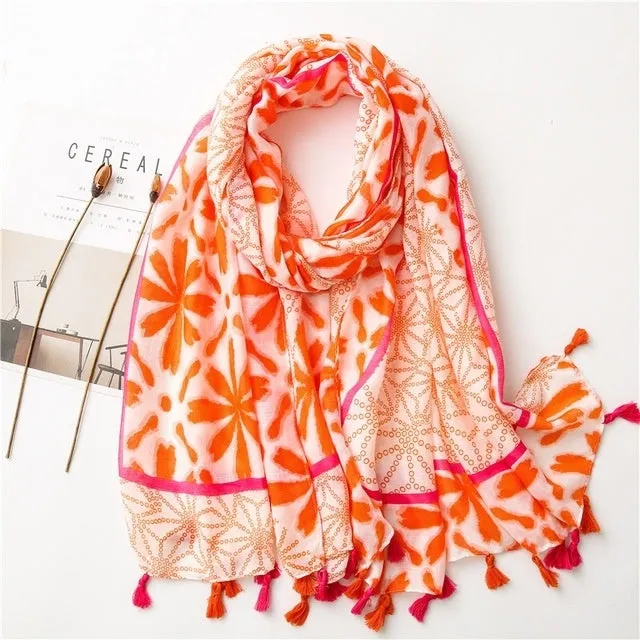 Autumn Scarf for Women Female Scarves Triangle