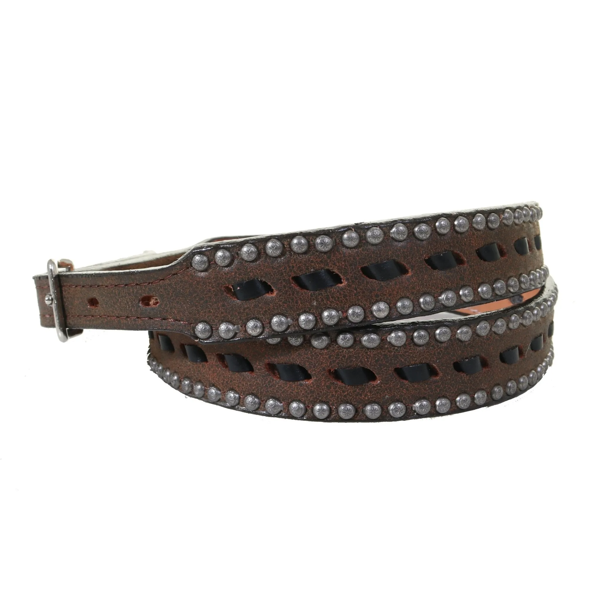 B1151A - Bomber Leather Buck Stitched Belt