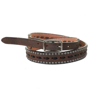 B1151A - Bomber Leather Buck Stitched Belt