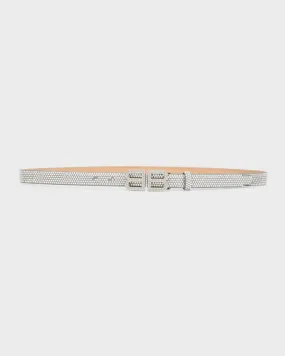 Balenciaga Rhinestone BB Hourglass Thin Belt