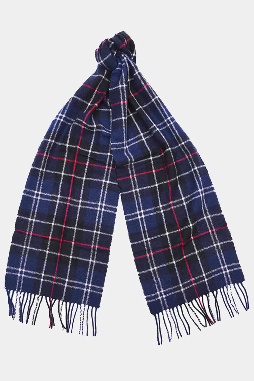 Barbour Scarf-Tartan Lambswool- Navy/Red - USC0001NY11