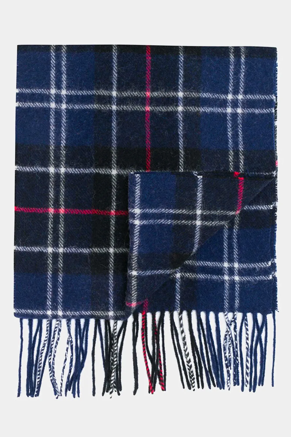 Barbour Scarf-Tartan Lambswool- Navy/Red - USC0001NY11