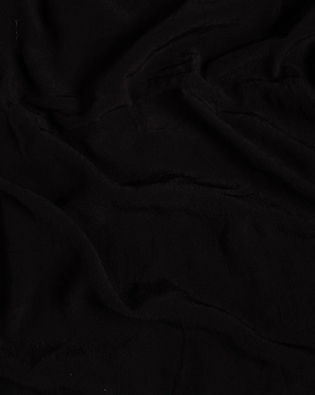 Black Plain Moss Crepe Fabric ( Width 48")