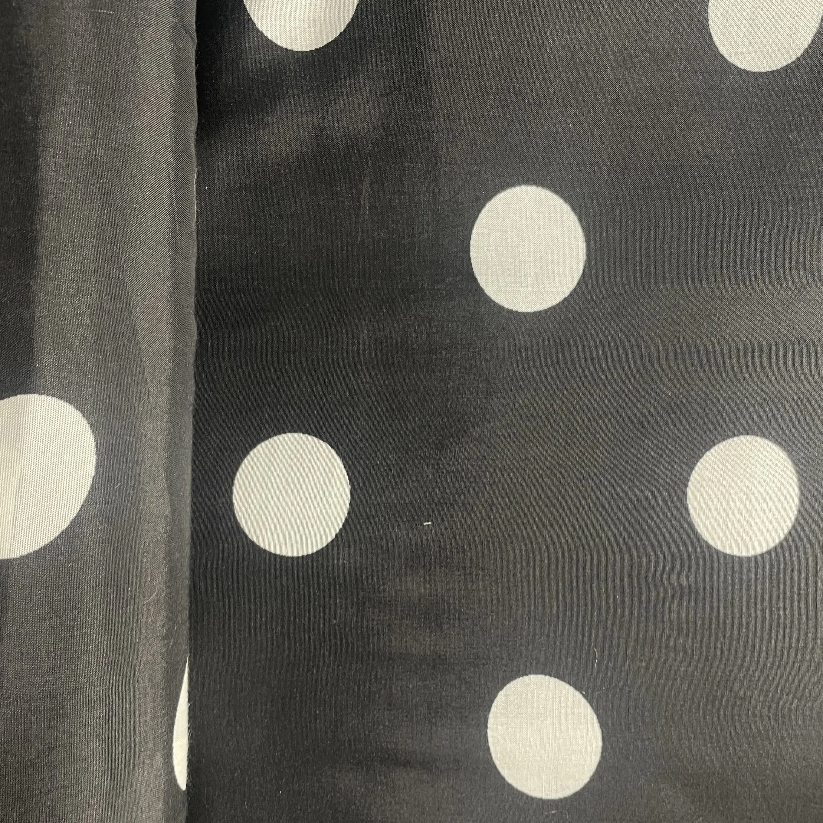 Black Polka Dot Muslin Fabric 19332