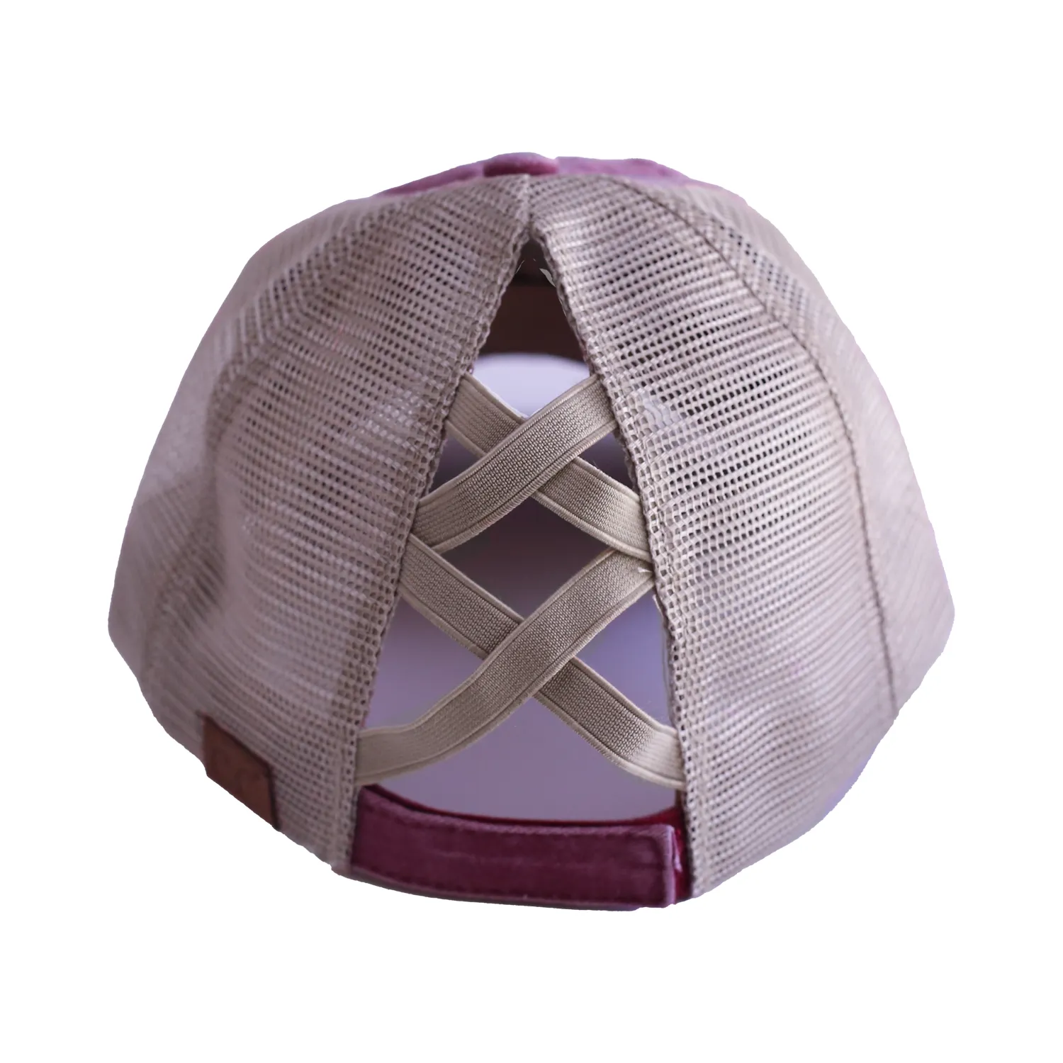 BT-780 C.C Criss Cross Pony Cap BERRY/BIEGE