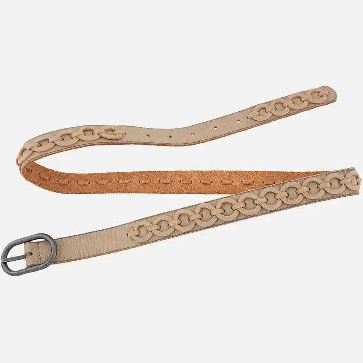 Circle Links Leather Belt