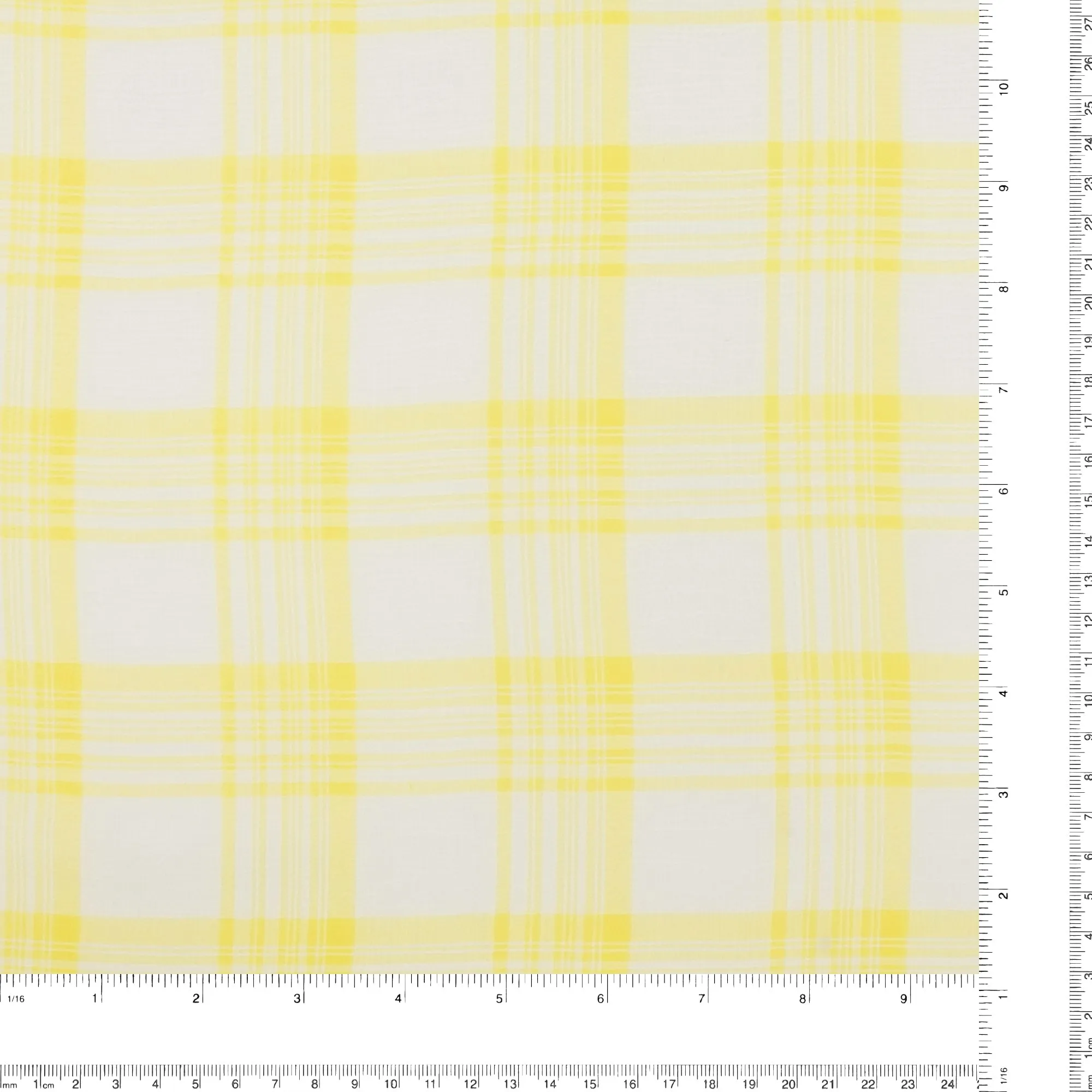 Crepe Chiffon - DAISY - Big Plaid - Yellow