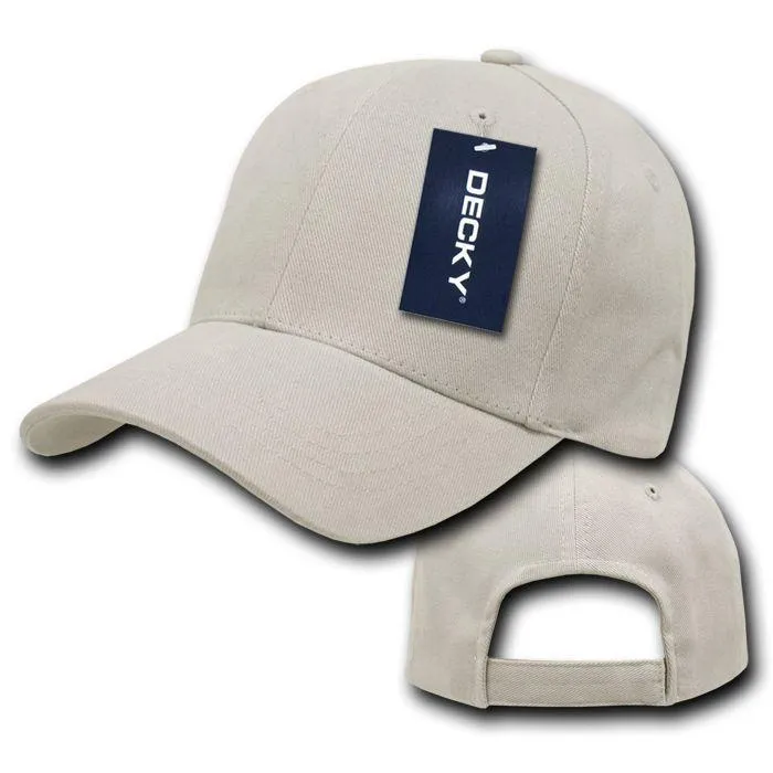 Decky Blank Brushed Bull Denim Cotton Dad Caps Hats