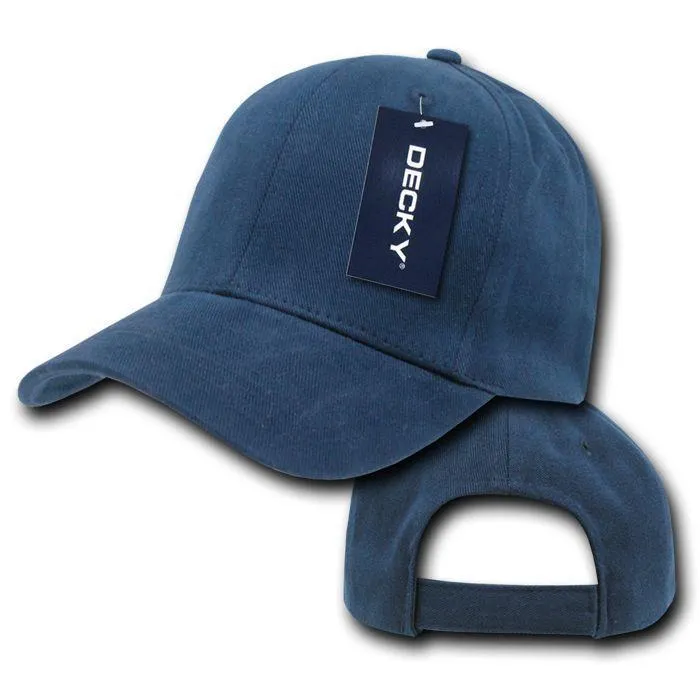 Decky Blank Brushed Bull Denim Cotton Dad Caps Hats