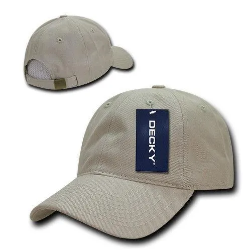 Decky Blank Brushed Bull Denim Cotton Dad Caps Hats