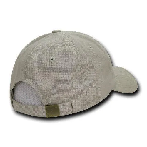 Decky Blank Brushed Bull Denim Cotton Dad Caps Hats