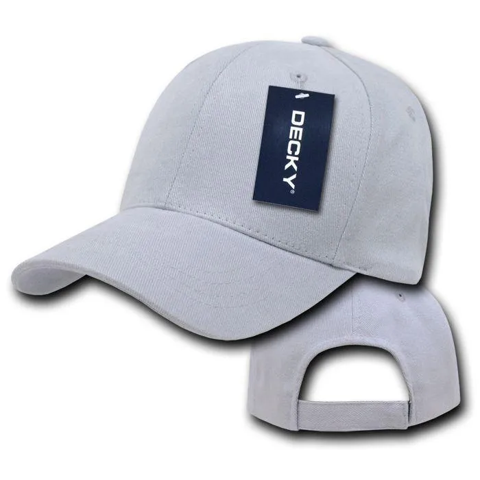 Decky Blank Brushed Bull Denim Cotton Dad Caps Hats