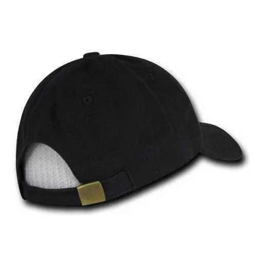 Decky Blank Brushed Bull Denim Cotton Dad Caps Hats