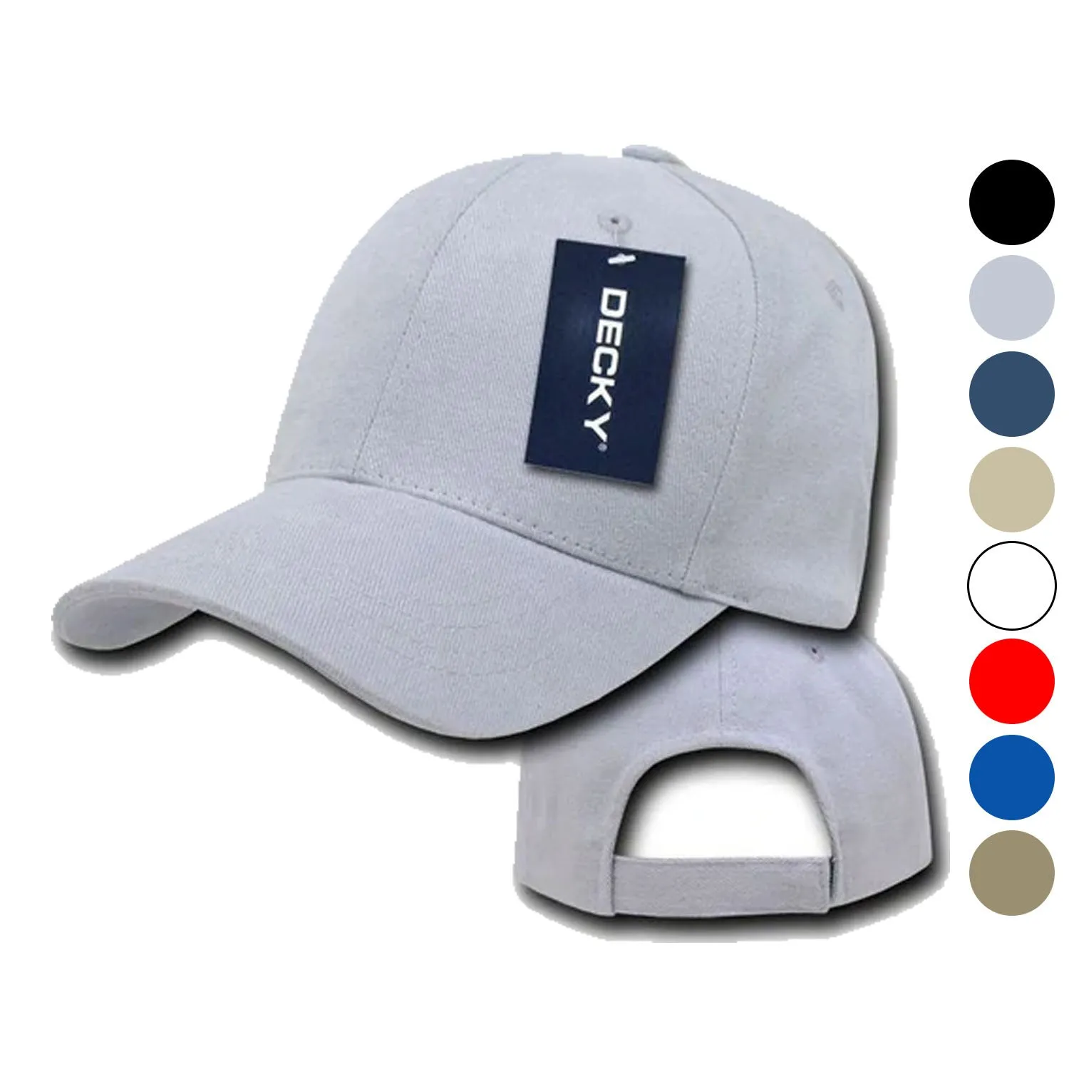 Decky Blank Brushed Bull Denim Cotton Dad Caps Hats