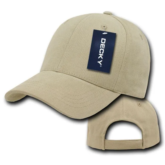 Decky Blank Brushed Bull Denim Cotton Dad Caps Hats