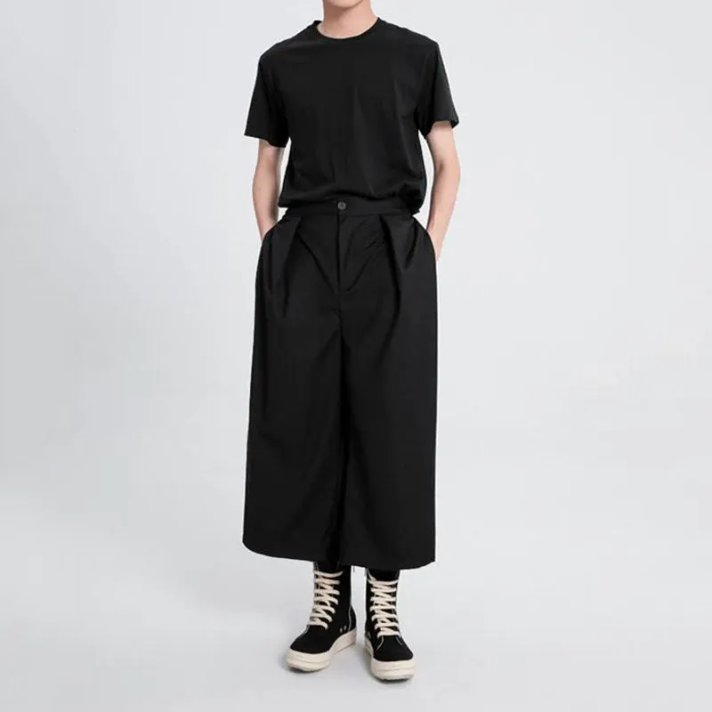 Drape Breathable Wide-leg Cropped Trousers