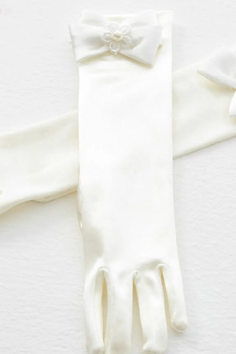 Elbow Length Wedding Flower Girl Gloves