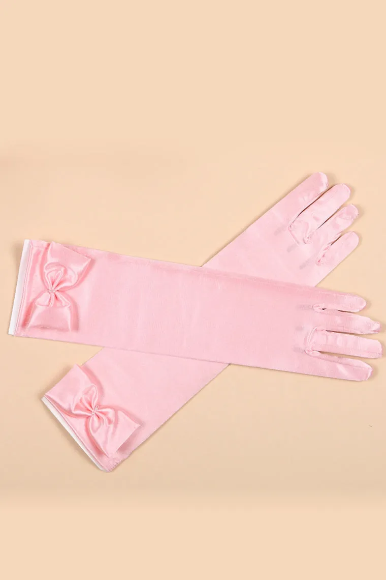 Elbow Length Wedding Flower Girl Gloves