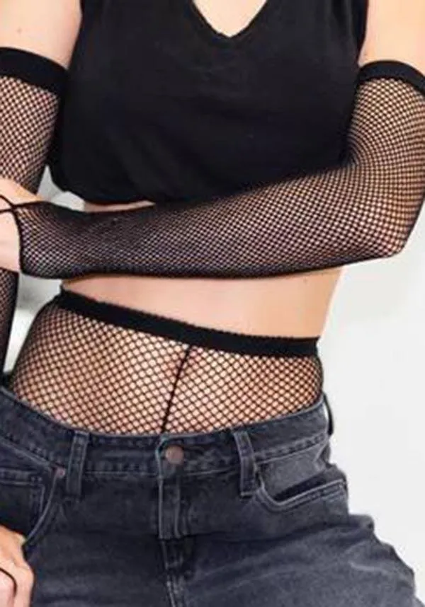 Fishnet [With Finger Loop] | ARM WARMER GLOVES