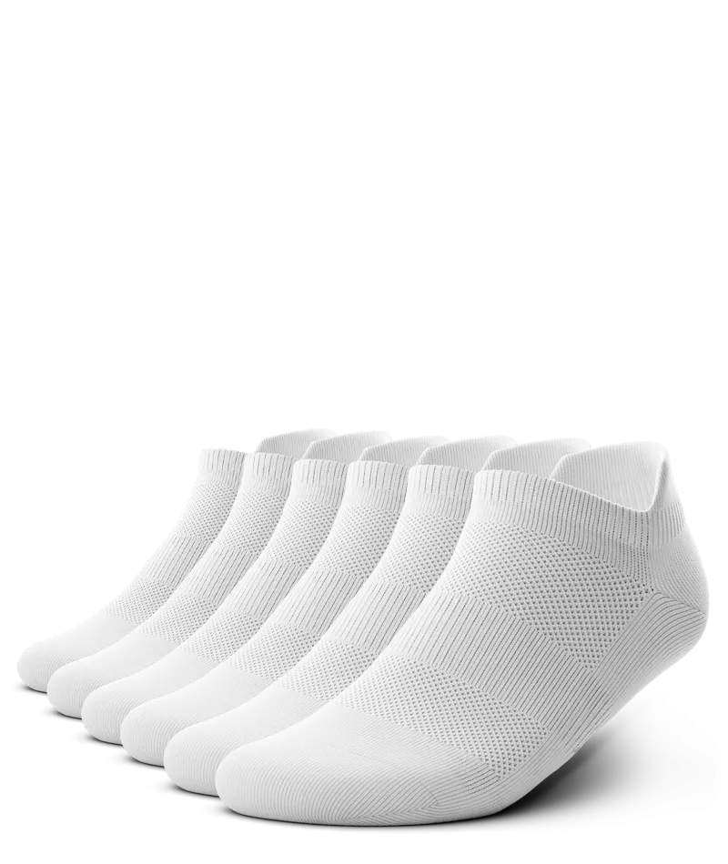 Flagship Ankle Socks White 6-Pack