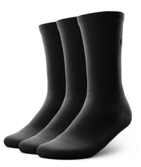 Flagship Crew Socks Black 3-Pack