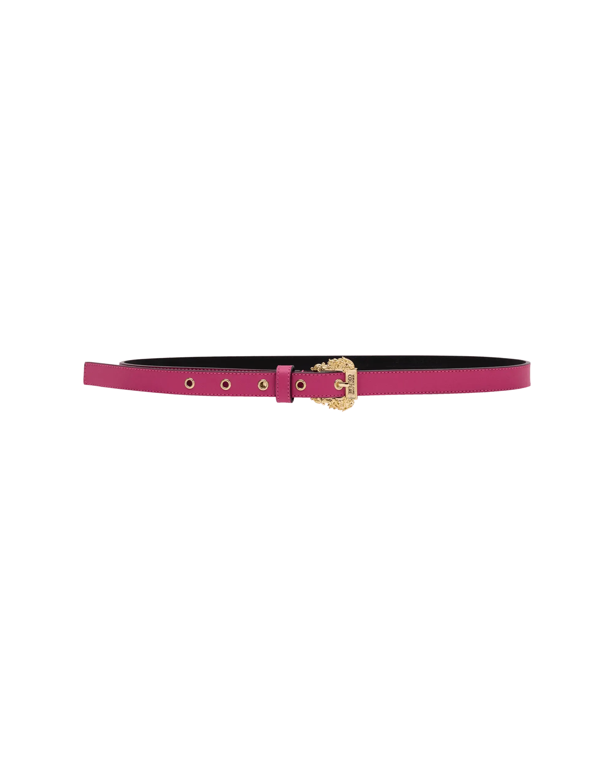 Gold Garland Logo Leather Belt