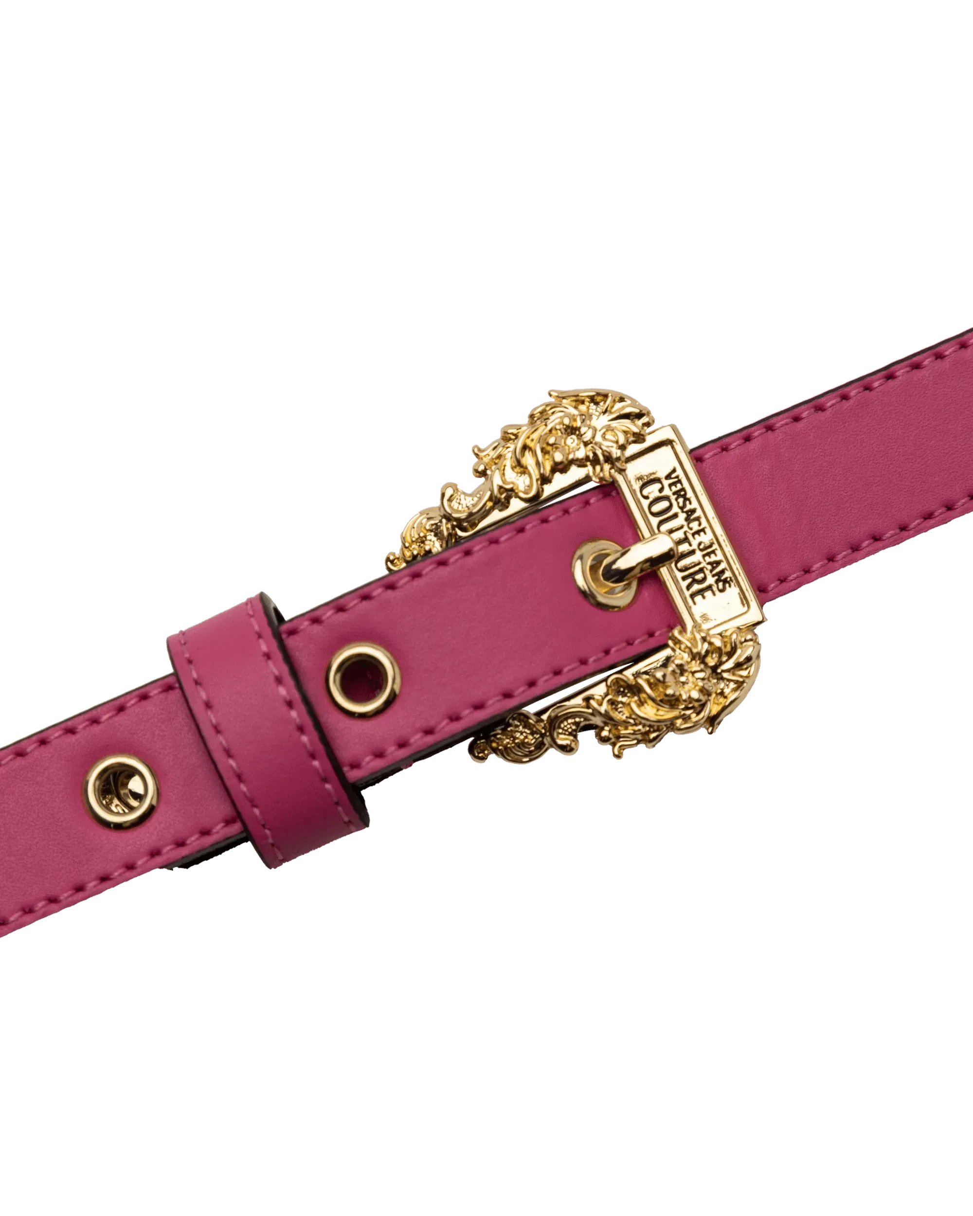 Gold Garland Logo Leather Belt