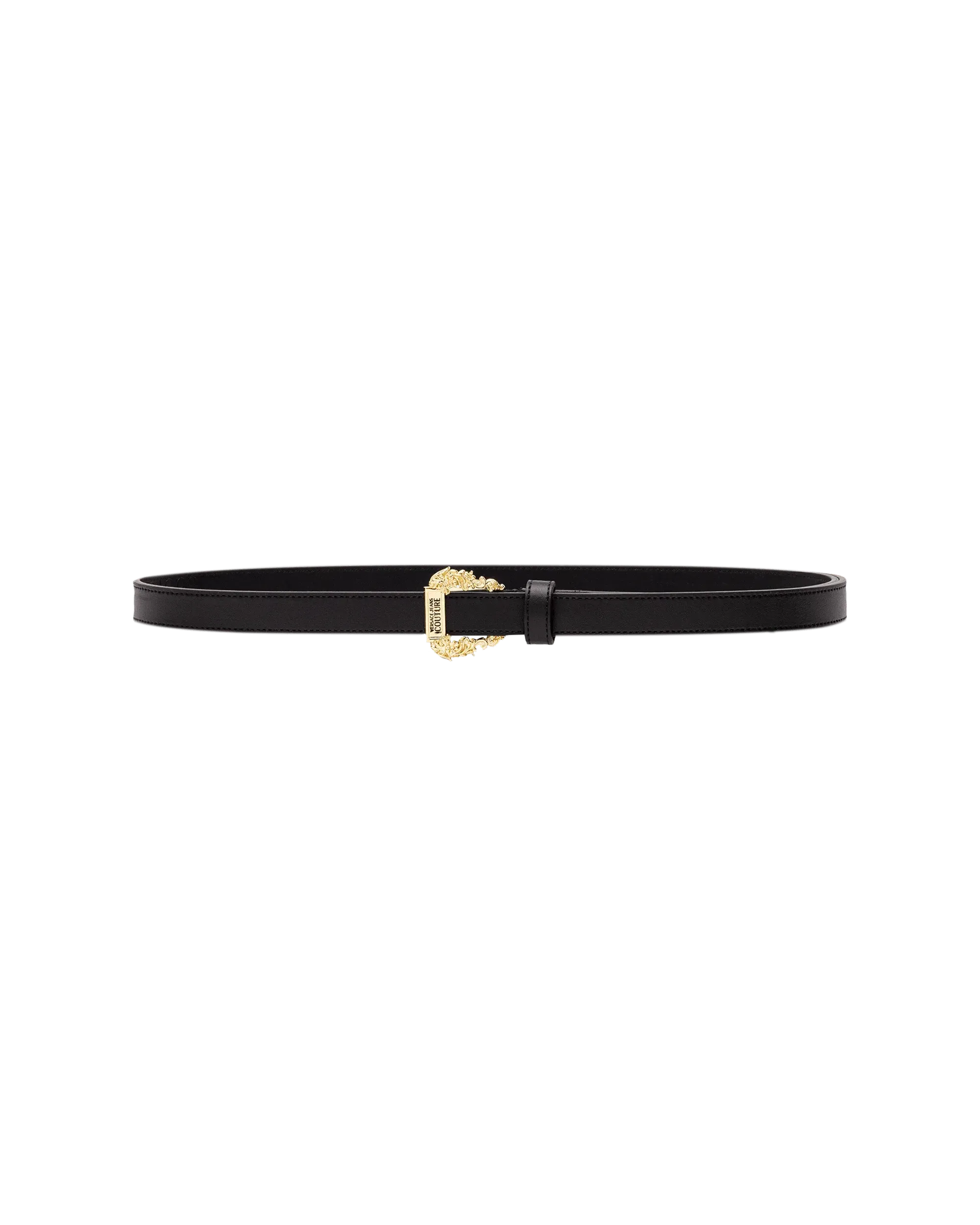 Gold Garland Logo Leather Belt