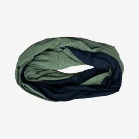 GREEN AND BLACK LOOP SCARF