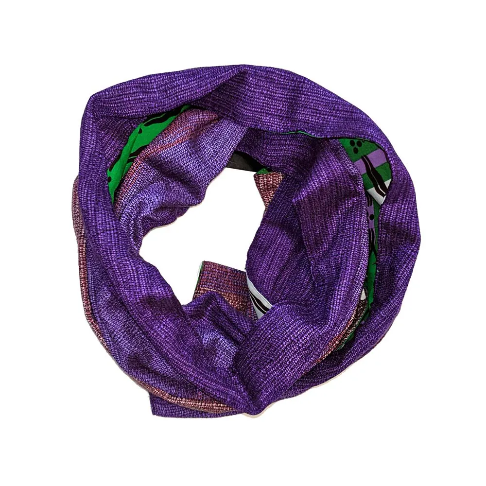 KYA REVERSIBLE SCARF WITH MOROCCAN COTTON