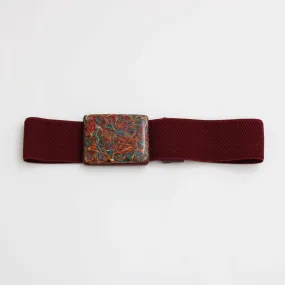 Maroon Confetti Belt