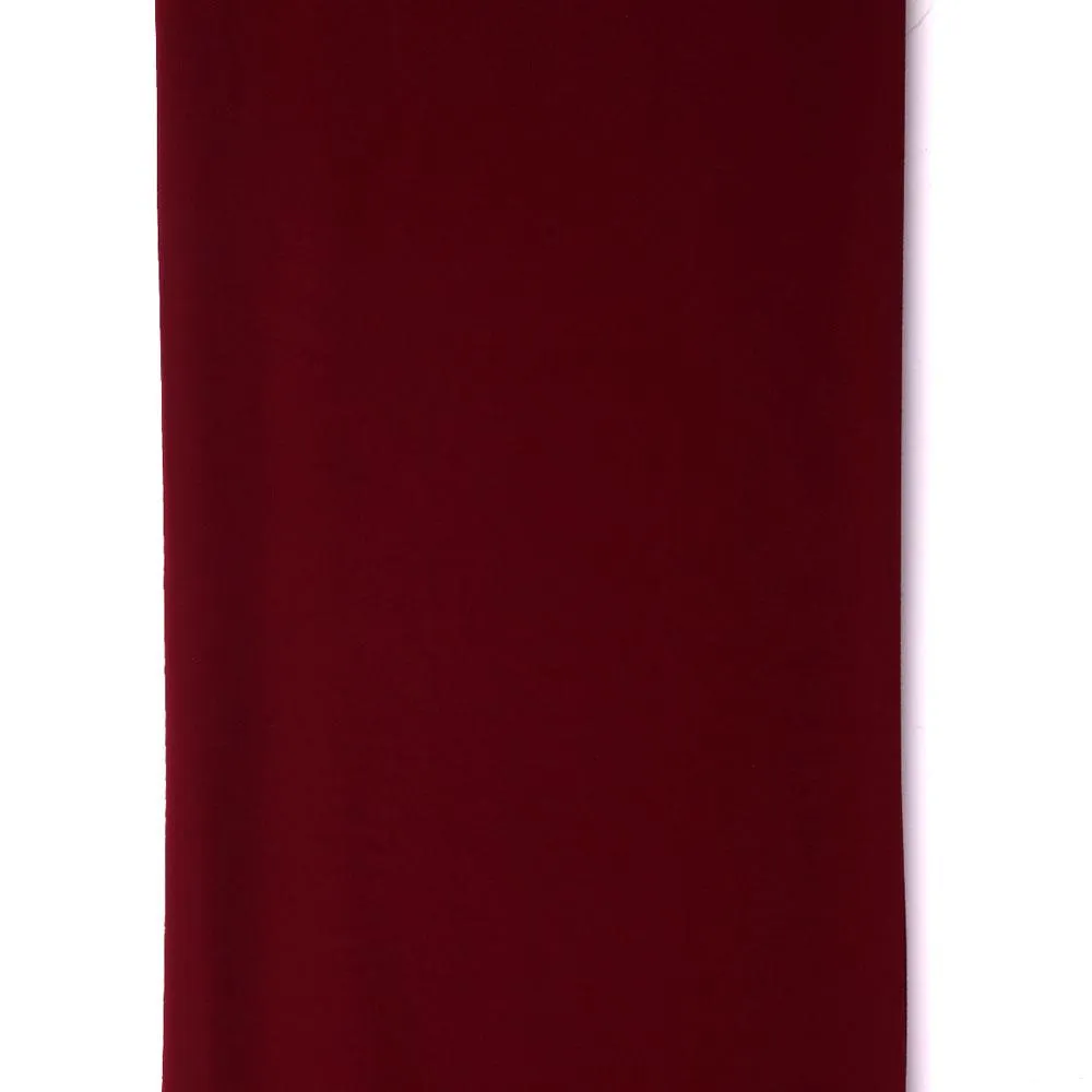 Maroon Red Plain Georgette Solid Fabric