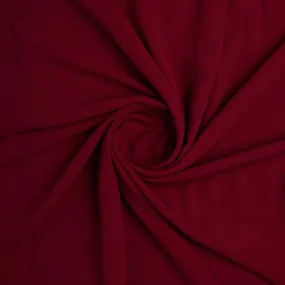 Maroon Red Plain Georgette Solid Fabric