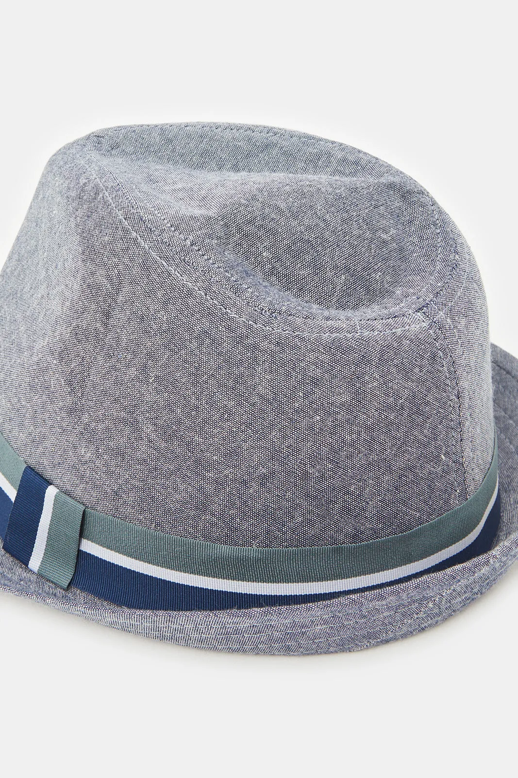 Men Grey Fedora Hats With Band