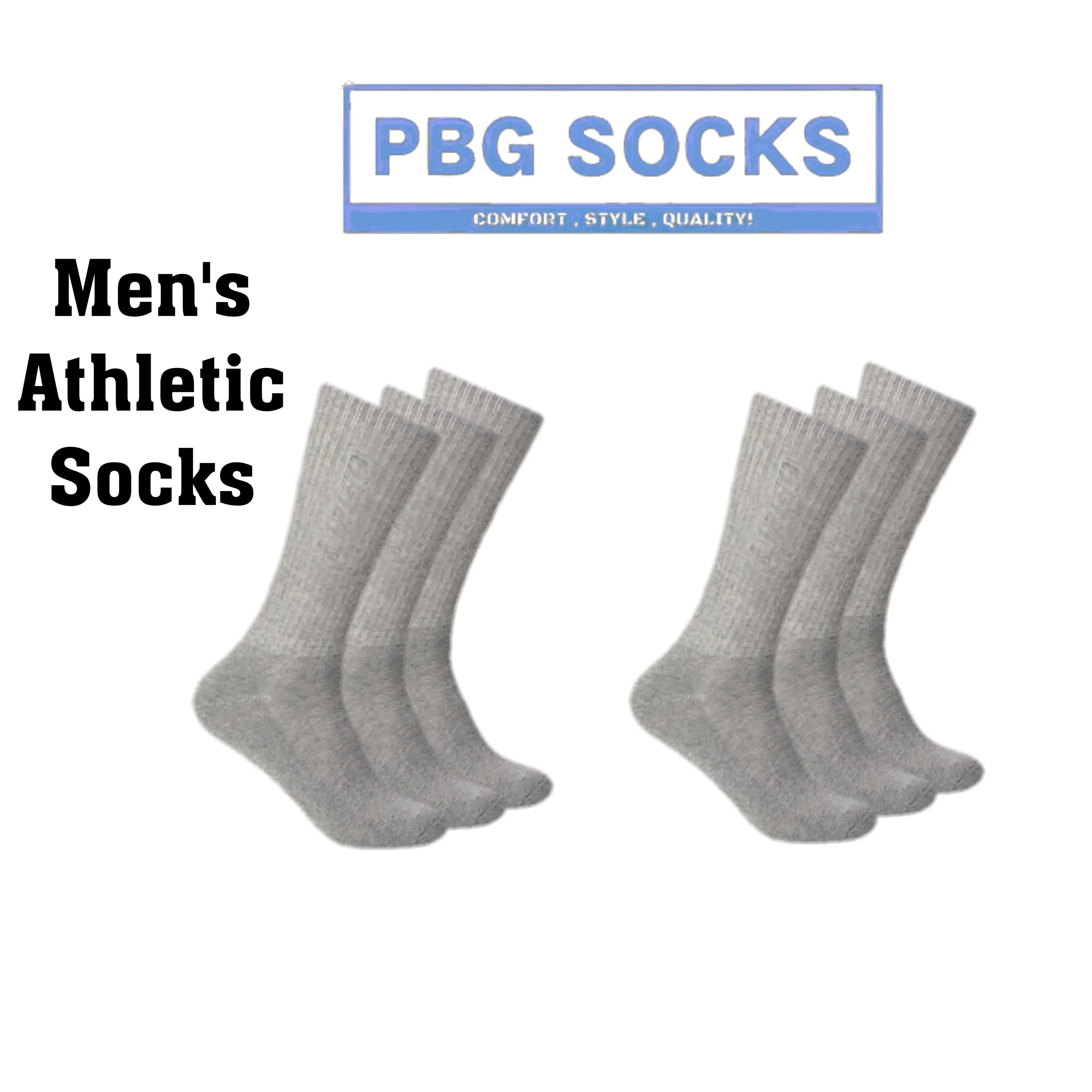 Men's Active Athlete Crew Socks 9-11 ,10-13