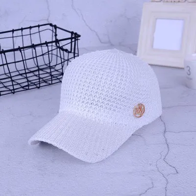 Mesh Snapback Baseball Caps Breathable Cap For Women Girls Sun Hat