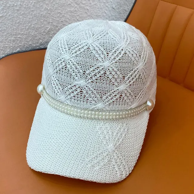 Mesh Snapback Baseball Caps Breathable Cap For Women Girls Sun Hat