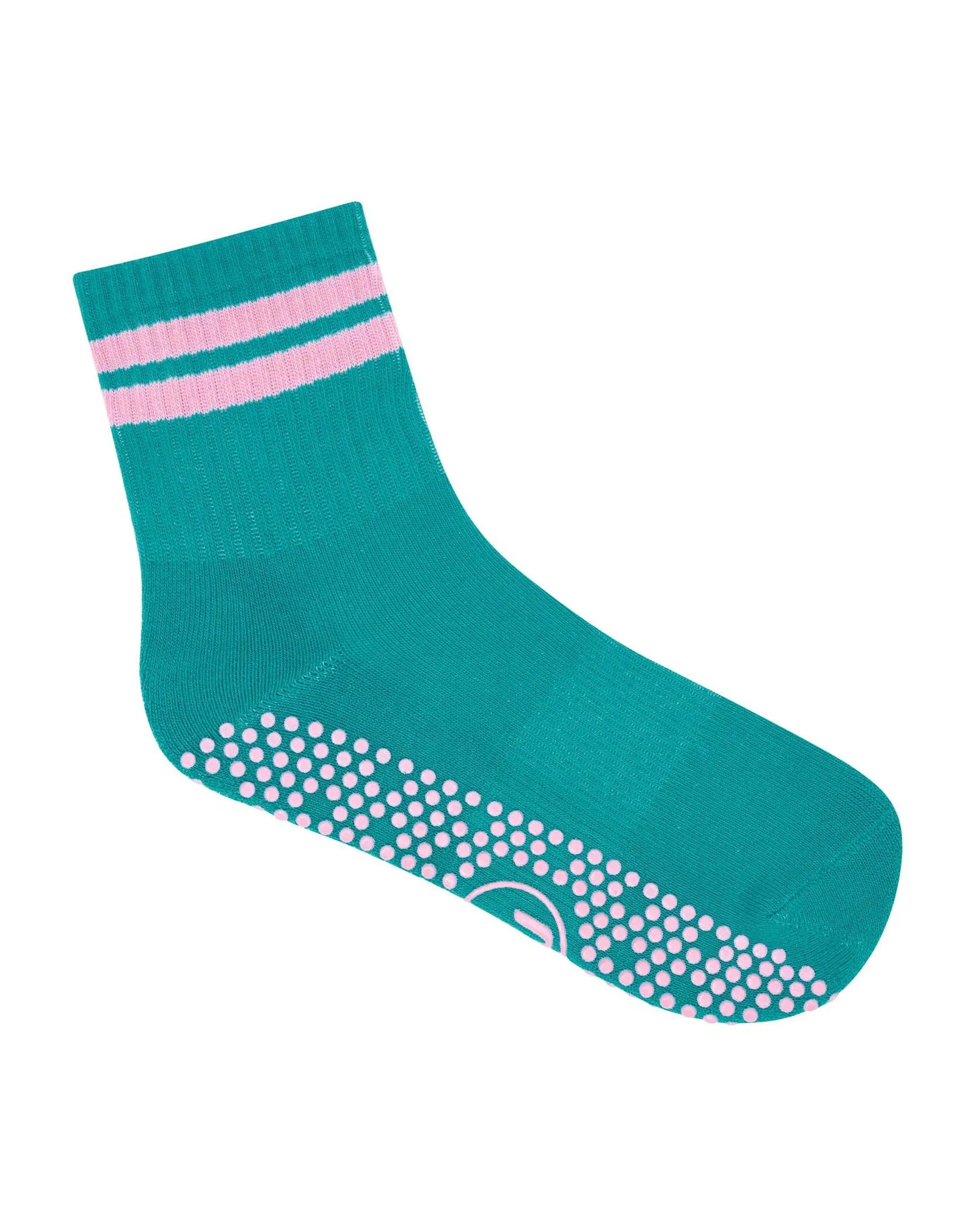 Move Active Crew Non Slip Grip Socks - Tuscan Teal