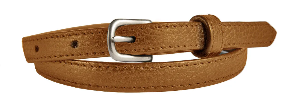 Noho Belt, (0.5") Brushed Silver Buckle