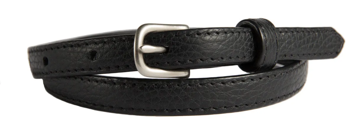 Noho Belt, (0.5") Brushed Silver Buckle