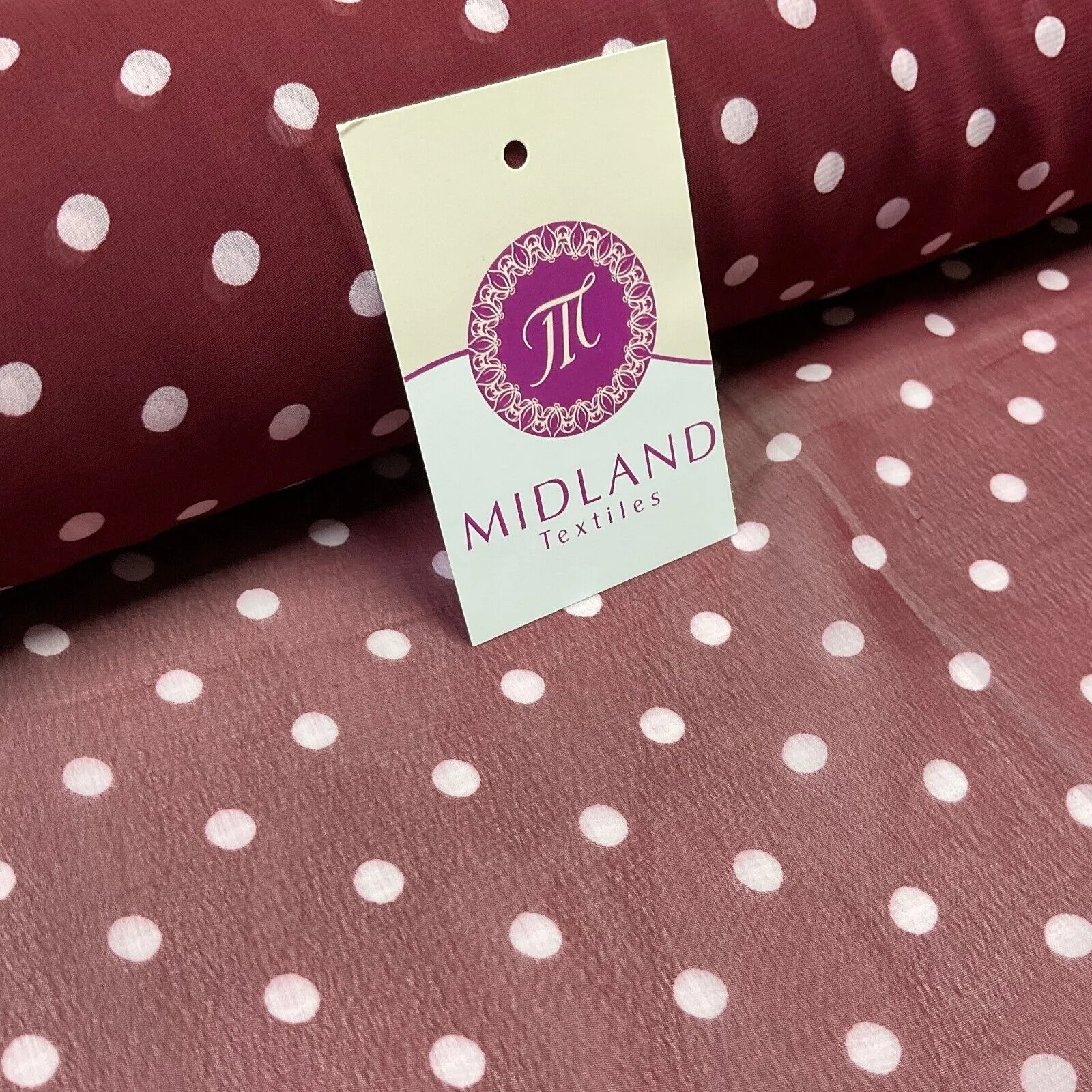 Polka Dot Spot Sheer, Flowy dress blouse chiffon fabric 58 inches wide M1748