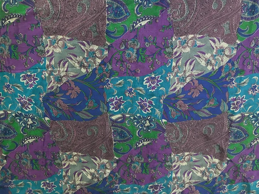 Pure silk HABOTAI FLORAL MULTI COLOR 80 gms [15532]