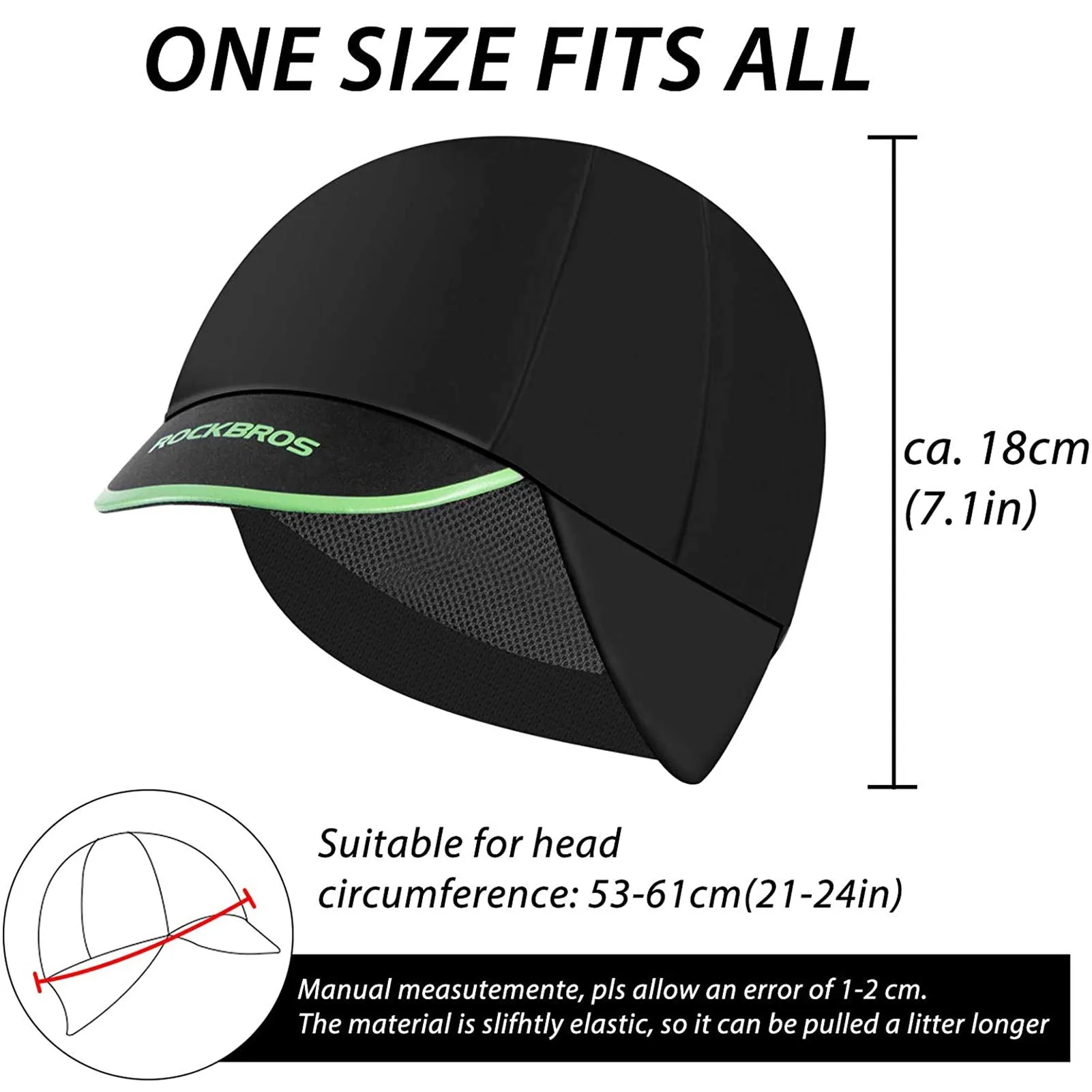 ROCKBROS Men's Cycling Cap Breathable Sun Proof Helmet Liner Hat