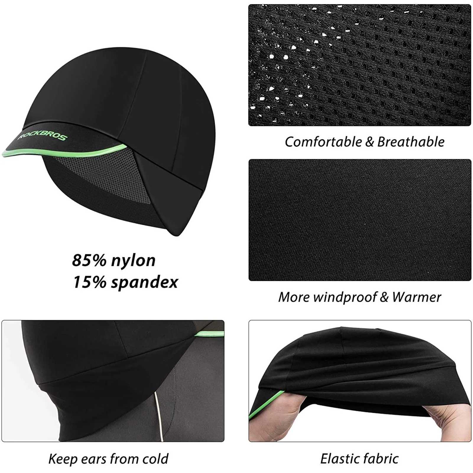 ROCKBROS Men's Cycling Cap Breathable Sun Proof Helmet Liner Hat