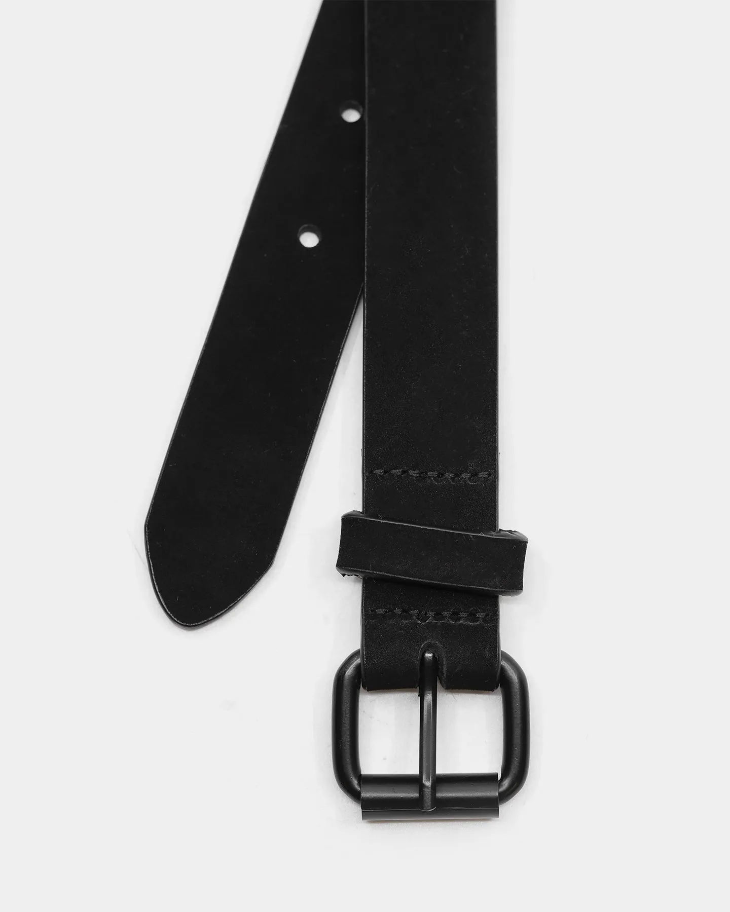 Saint Morta Men's Skinny Belt Black