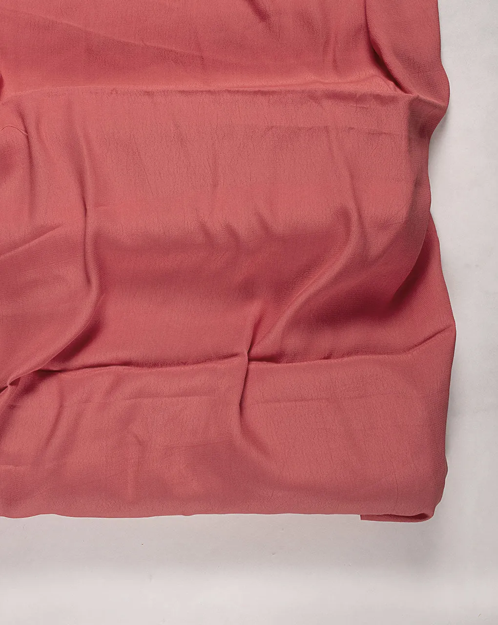 Salmon Plain Viscose Crepe Fabric