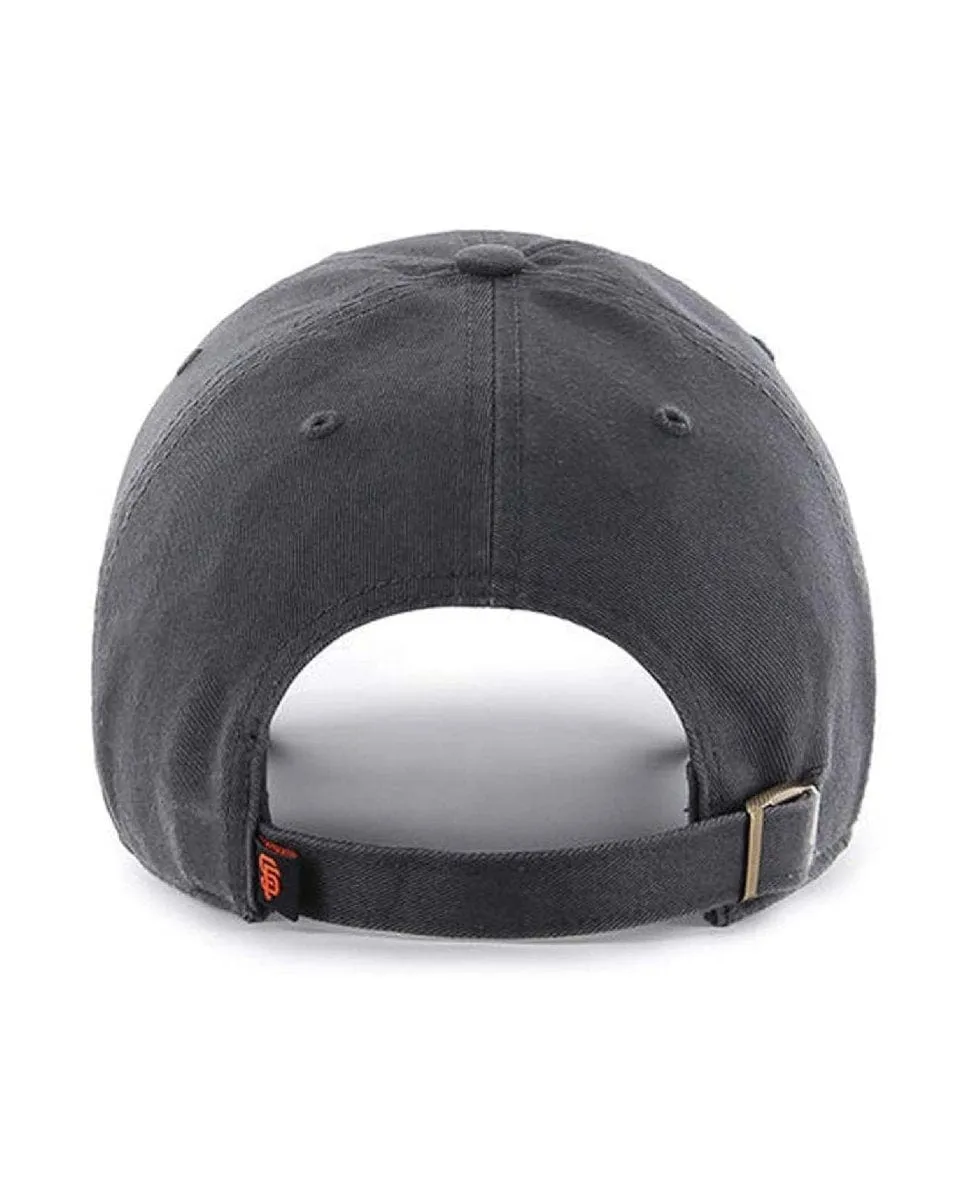 SF Giants Baseball Hat Charcoal Black Clean Up