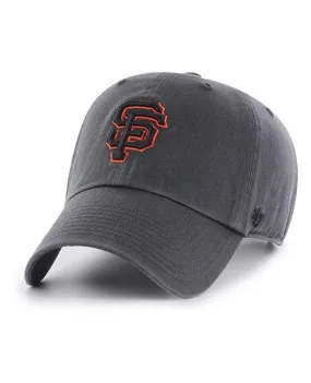 SF Giants Baseball Hat Charcoal Black Clean Up