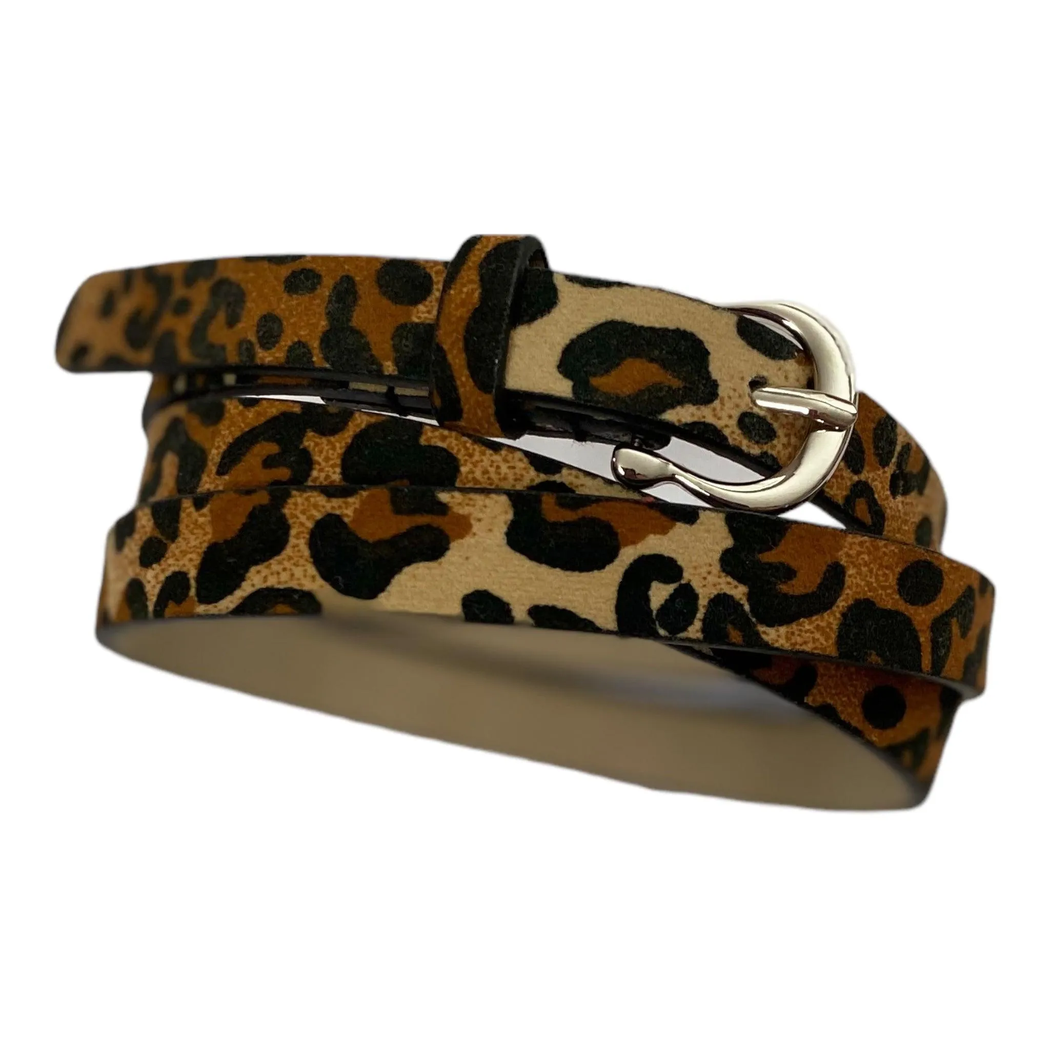 Skinny Leopard Belt